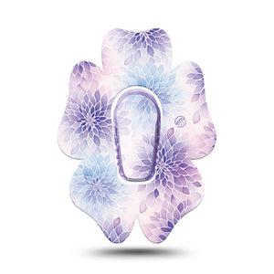 ExpressionMed Wisteria Fade Dexcom G6 Flower, Single Tape and Single Sticker Lavender flowers Adhesive Tape for CGM