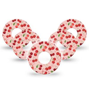 ExpressionMed Cherries Infusion Set Tape, 10-Pack Tape Sweet Cherry Bundles, Overlay Patch Continuous Glucose Monitor Design
