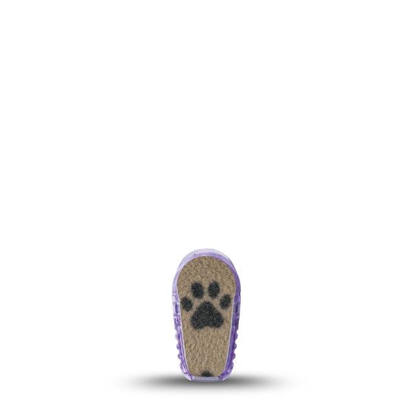 ExpressionMed Fuzzy Pawprints Dexcom G6 Sticker, Single Sticker Textile inspired  Decorative Adhesive Tape for CGM