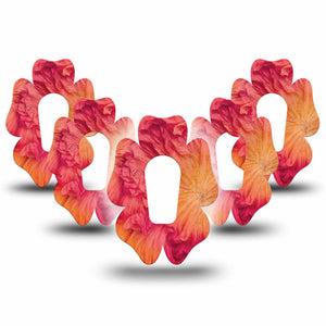 ExpressionMed Ruffles Dexcom G6 Flower, 5-Pack Flowing ruffle layers Plaster for Continuous Glucose Monitor