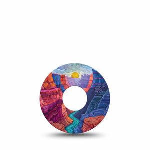 ExpressionMed Grand Canyon Freestyle Libre 3 and Libre 3 Plus, Single Tape desert nature style Overlay Patch for Continuous Glucose Monitor