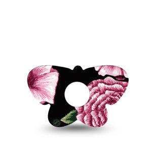 ExpressionMed Intricate Floral Freestyle Libre 3 and Libre 3 Plus Butterfly Shape Tape Single Tape Ornate Butterflys, Plaster CGM Design