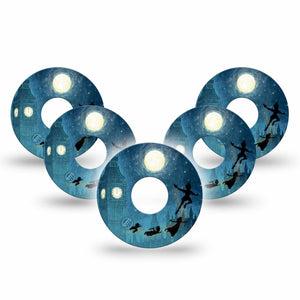 ExpressionMed Starlight Flyers Freestyle Libre 3 and Libre 3 Plus, 5-Pack storybook flying shadows Sensor Decoration for CGM