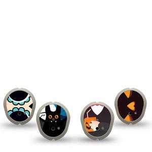 ExpressionMed Midnight Mischief Variety Pack Dexcom G7 Sticker, 4-pack Sticker Variety, Fun Shaped Halloween Tapes, Vinyl Decoration  CGM Design