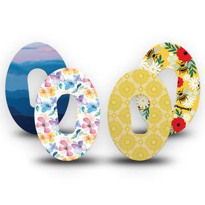 ExpressionMed Summer Brights Dexcom G6, 4-Pack Tape Cheerful spring style Decorative Adhesive Tape for CGM