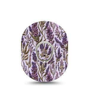 ExpressionMed Stitched Bloom Dexcom G7 and Dexcom Stelo Glucose Biosensor System, Single Tape and Single Sticker Textile blooms Overlay Patch for CGM