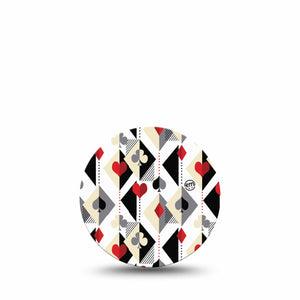 ExpressionMed Playing Cards Freestyle Libre 3 and Libre 3 Plus Overpatch Single Tape Classic French Playing Cards, Adhesive Patch CGM Design