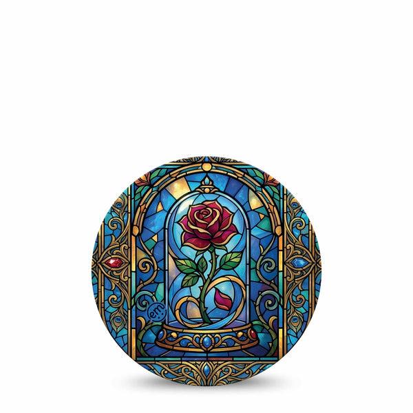 ExpressionMed Enchanted Rose Dexcom G7 and Dexcom Stelo Glucose Biosensor System OverPatch, Single Tape enchanted rose pattern Adhesive Tape for CGM