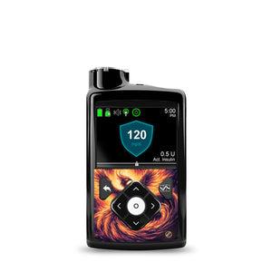 ExpressionMed Rising Phoenix MiniMed Pump Sticker, Single Sticker Only Phoenix Symbolism, Vinyl Decoration Pump Design