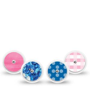 ExpressionMed Cotton Candy Coast Variety Pack Freestyle Libre and Libre 2 Plus Sticker, Abbott Lingo, 4-Pack Sticker Variety Barbie Doll Inspired, Vinyl Graphics Continuous Glucose Monitor Design