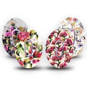 ExpressionMed Blush & Berries Variety Pack Dexcom G6 Sticker and Tape  Moody Floral, Vinyl Sticker and Tape Design CGM Design