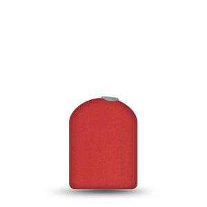 ExpressionMed Cherry Red Omnipod Full Wrap Center Sticker, Single Sticker Only Solid Shade Of Red, Vinyl Decoration Pump Design
