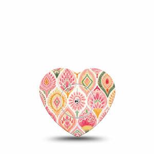 ExpressionMed Blush Freestyle Libre, Libre 2 Plus, and Abbott Lingo Heart, Single Tape and Single Sticker soft neutral pink Decorative Adhesive Tape for CGM
