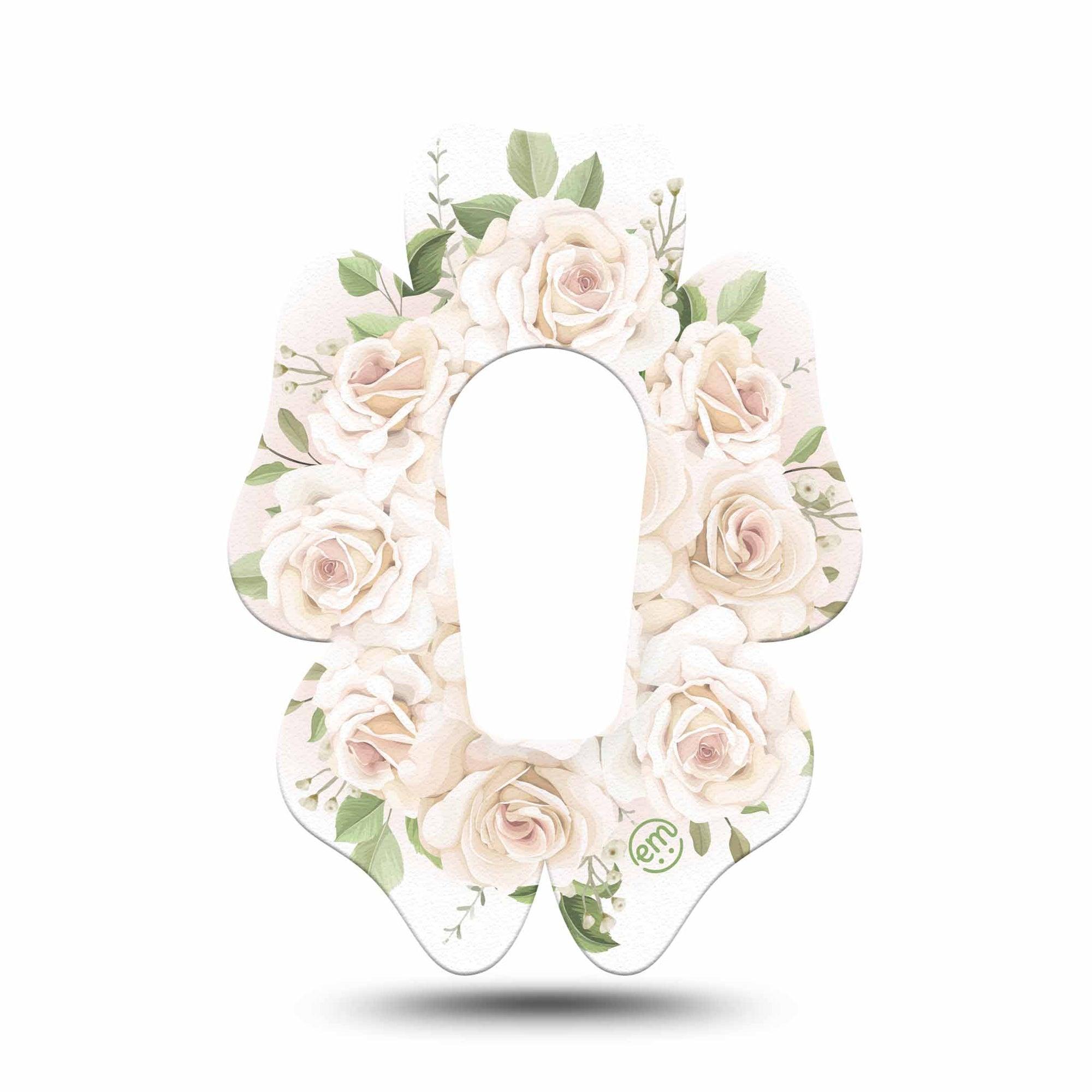 ExpressionMed Wedding Bouquet Dexcom G6 Flower Shape Tape Single Tape Bridal Flowers, Adhesive Patch Continuous Glucose Monitor Design