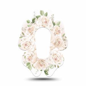 ExpressionMed Wedding Bouquet Dexcom G6 Flower Shape Tape Single Tape Bridal Flowers, Adhesive Patch Continuous Glucose Monitor Design