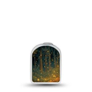 ExpressionMed Woodland Ghost Omnipod Sticker, Pod Surface Sticker ghost woodland pattern Fixing Ring Tape For Insulin Pump
