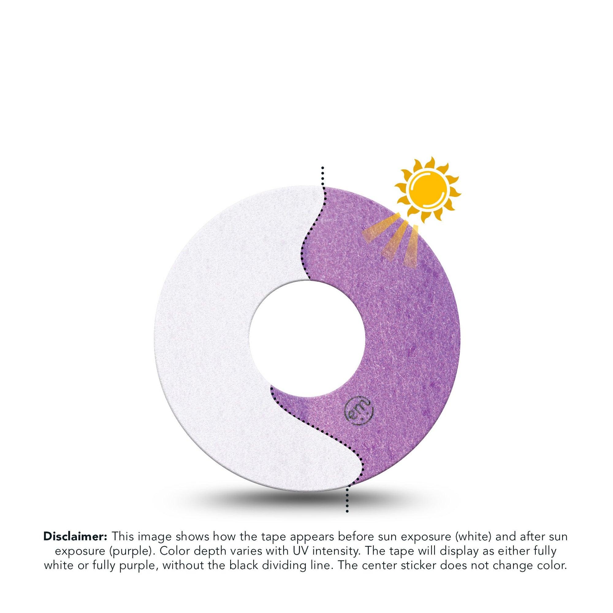 ExpressionMed Solar Violet Infusion Set Tape, 5-Pack Tape Photochromatic Color Shift, Overlay Patch Continuous Glucose Monitor Design