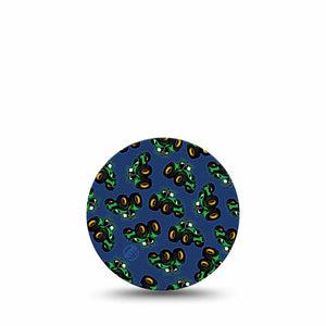 ExpressionMed Tractors Freestyle Libre 3 and Libre 3 Plus Overpatch, Single Tape Farm Tractors, Adhesive Patch CGM Design