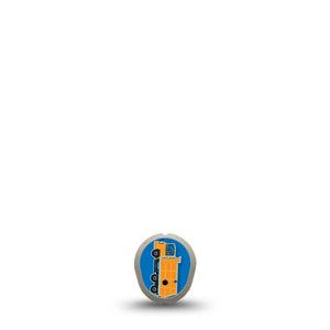 ExpressionMed Construction Trucks Dexcom G7 Sticker, Dexcom Stelo Glucose Biosensor System, Single Sticker Only Construction Vehicle, Vinyl Decoration Continuous Glucose Monitor Design