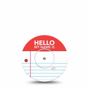 ExpressionMed Name Tag Freestyle Libre and Libre 2 Plus Tape, Abbott Lingo, Single Tape and Single Sticker NDAM, Fixing Ring Tape Continuous Glucose Monitor Design