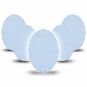 ExpressionMed Light Wash Jeans Medtronic Guardian Enlite Universal Oval, 5-Pack Tape Light Wash Blue, Plaster CGM Design