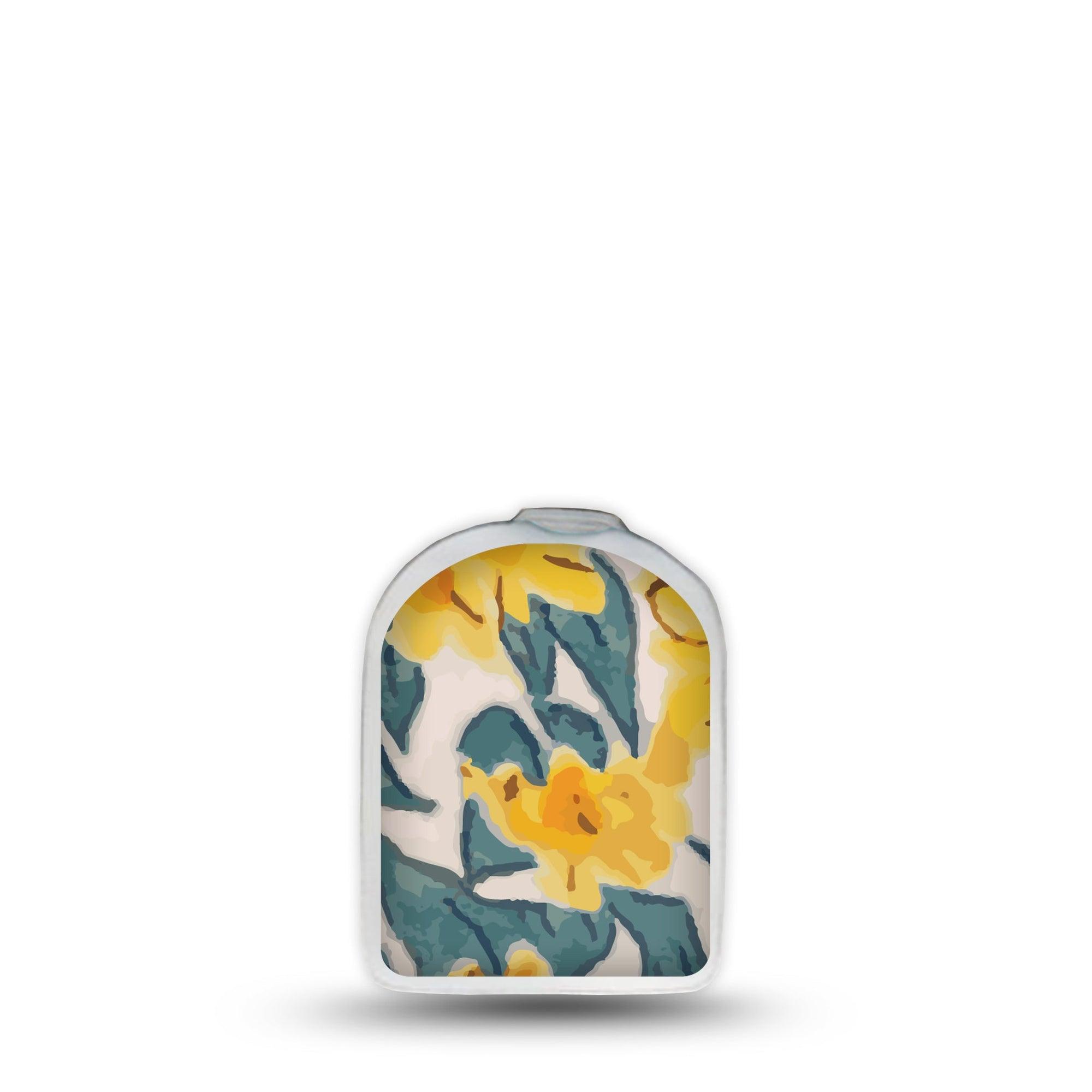 ExpressionMed Sunflower Omnipod Surface Center Sticker Single Sticker Yellow Petals Vinyl Decoration Pump Design