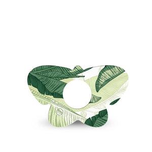 ExpressionMed Palm Leaf Infusion Butterfly, 5-Pack Layered green foliage Vinyl Decoration For Insulin Pump