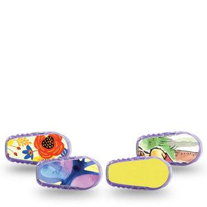 ExpressionMed Soft Sunshine Variety Pack Dexcom G6 Sticker, 4-Pack Sticker Variety, Summer Yellow Hues, Decorative Decal CGM Design