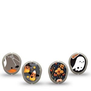 ExpressionMed Ghostly Giggles Variety Pack Dexcom G7 Sticker, 4-pack Sticker Variety, Kid Halloween Prints, Vinyl Decoration  CGM Design