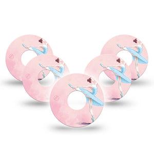 ExpressionMed Ballerina Freestyle Libre 3 Tape 5-Pack ballerina dancer Adhesive Tape CGM Design