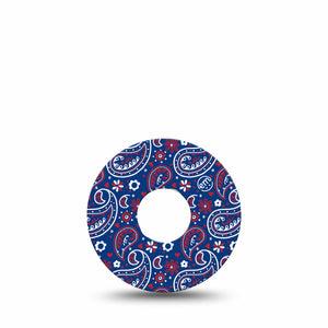 ExpressionMed Independence Paisley Freestyle Libre 3 and Libre 3 Plus Tape Single Tape Fun Summer Paisley, Adhesive Tape Continuous Glucose Monitor Design