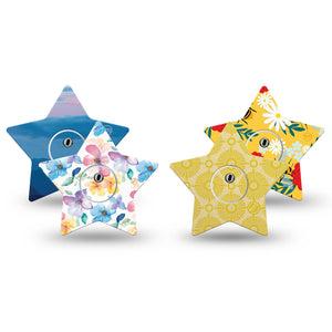 ExpressionMed Summer Brights Freestyle Libre 3 and Libre 3 Plus Star, tape and sticker  Perfect springy details Overlay Tape for CGM