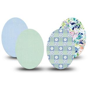 ExpressionMed Soft Balance Medtronic Guardian Enlite Universal Oval, 4-Pack Tape Patchwork florals Best Covers for CGM