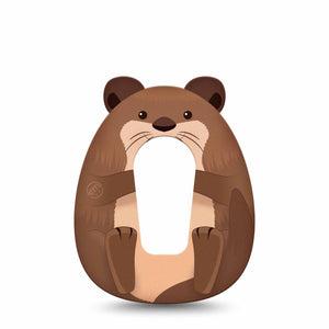 ExpressionMed Otter Dexcom G6 Gumdrop Shape Tape, Single Tape July Fourth Scatter of Stars, Overlay Patch CGM Design