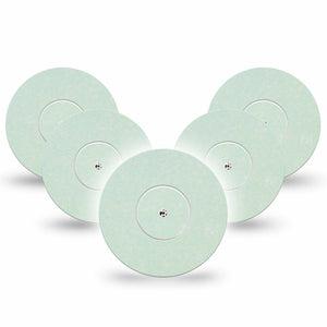 ExpressionMed Mint Green Freestyle Libre and Libre 2 Plus Tape, Abbott Lingo, 5-Pack Tape and 5-Pack Sticker Basic Color, Fixing Ring Tape Continuous Glucose Monitor Design