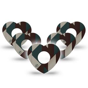 ExpressionMed Timberline  Infusion Heart, 10-Pack Abstract forest inspired Adhesive Tape For Pump