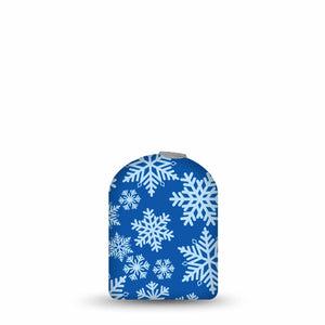 ExpressionMed Snowflake Pod Full Wrap Sticker Pod Full Wrap Sticker Single Sticker Blue Snowflakes Decorative Decal Pump design