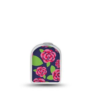 ExpressionMed Pretty Pink Roses Omnipod Surface Center Sticker Single Sticker Delicate Florals Vinyl Decoration Pump Design