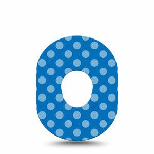 ExpressionMed Blue Polka Dots Dexcom G7 Tape, Dexcom Stelo Glucose Biosensor System, Single Tape Playful Dot Print, Overlay Tape CGM Design