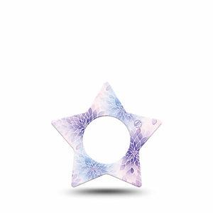ExpressionMed Wisteria Fade Freestyle Libre, Libre 2 Plus, and Abbott Lingo Star, Single Tape Ombre purple floral Decorative Patch for CGM