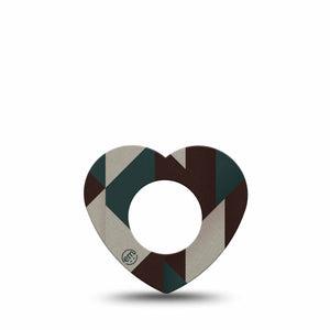 ExpressionMed Timberline  Freestyle Libre, Libre 2 Plus, and Abbott Lingo Heart, Single Tape Textile triangles Overlay Tape for CGM