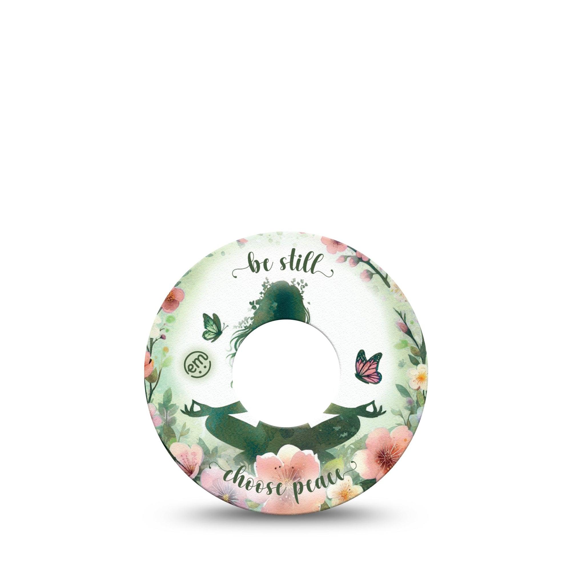 ExpressionMed Meditation Infusion Set Tape 5-Pack Tape Pink Relaxing Florals, Overlay Patch Continuous Glucose Monitor Design