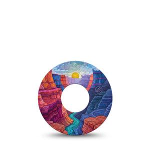 ExpressionMed Grand Canyon Infusion Set, 5-Pack desert nature style Decorative Patch For Insulin Pump
