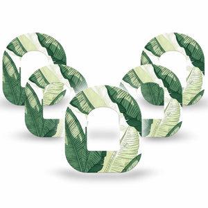 ExpressionMed Palm Leaf Omnipod, 5-Pack Layered green foliage Sensor Cover For Pump