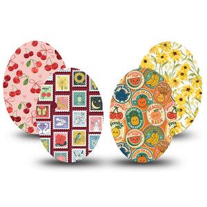 ExpressionMed Sweet Stickers Medtronic Guardian Enlite Universal Oval, 4-Pack Tape Motif sticker inspired Best Covers for CGM