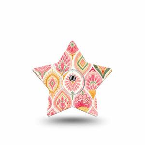 ExpressionMed Blush Freestyle Libre 3 and Libre 3 Plus Star, Single Tape and Single Sticker delicate color wash Fixing Ring Tape for CGM