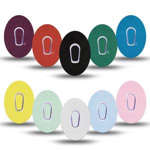 ExpressionMed Simple Holiday Gift Set Dexcom G6, 10-Pack Tape and 10-Pack Sticker Solid Color Decorative Decal for CGM