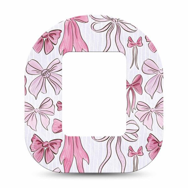 ExpressionMed Bows and Ribbons Tandem Mobi Tape Single Tape Delicate Pink Bows, Adhesive Tape Pump Design
