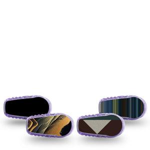 ExpressionMed Active Black Dexcom G6 Sticker, 4-Pack Sticker Nature inspired aesthetic Adhesive Tape for CGM