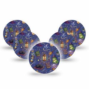 ExpressionMed Wizarding World Freestyle Libre 3 and Libre 3 Plus OverPatch, 5-Pack Harry Potter inspired design Plaster for Continuous Glucose Monitor
